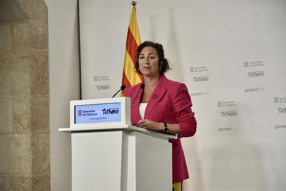 La consellera de Economía y Finanzas de la Generalitat, Alícia Romero, en una rueda de prensa