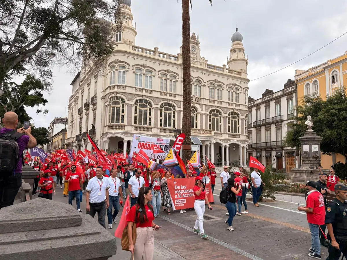 Manifestación de CCOO en Las Palmas de Gran Canaria