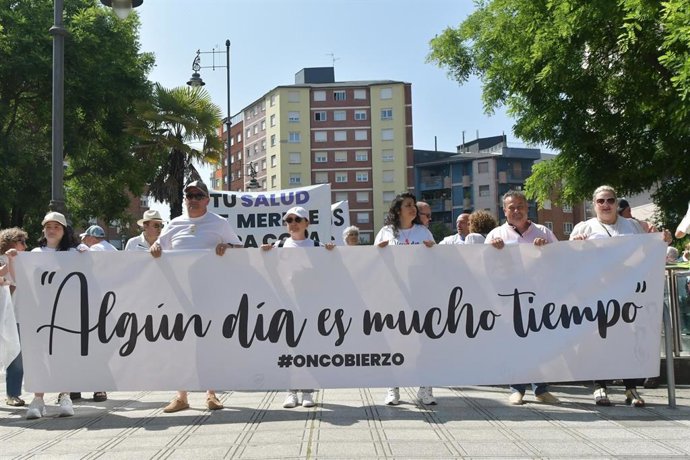 Imagen de archivo de una de las manifestaciones llevadas a cabo por OncoBierzo.