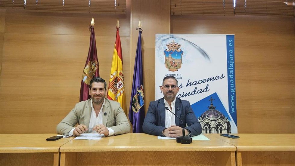 Rueda de prensa en el Ayuntamiento de Guadalajara.