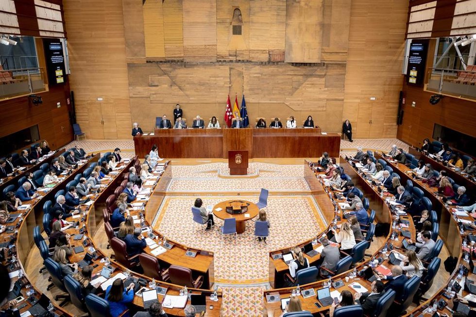 Archivo - Hemiciclo durante una sesión plenaria en la Asamblea de Madrid, a 12 de marzo de 2026, en Madrid (España).