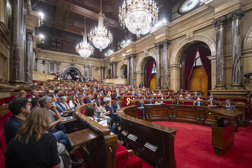 Diputados durante una sesión de control al Govern, en el Parlament de Catalunya, a 20 de mayo de 2026