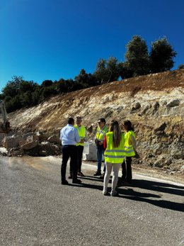 Visita a las obras en la carretera JA-4104.