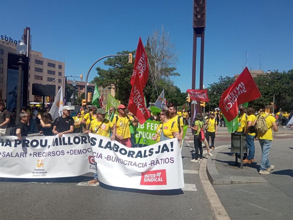 Momento de la manifestación en Tarragona