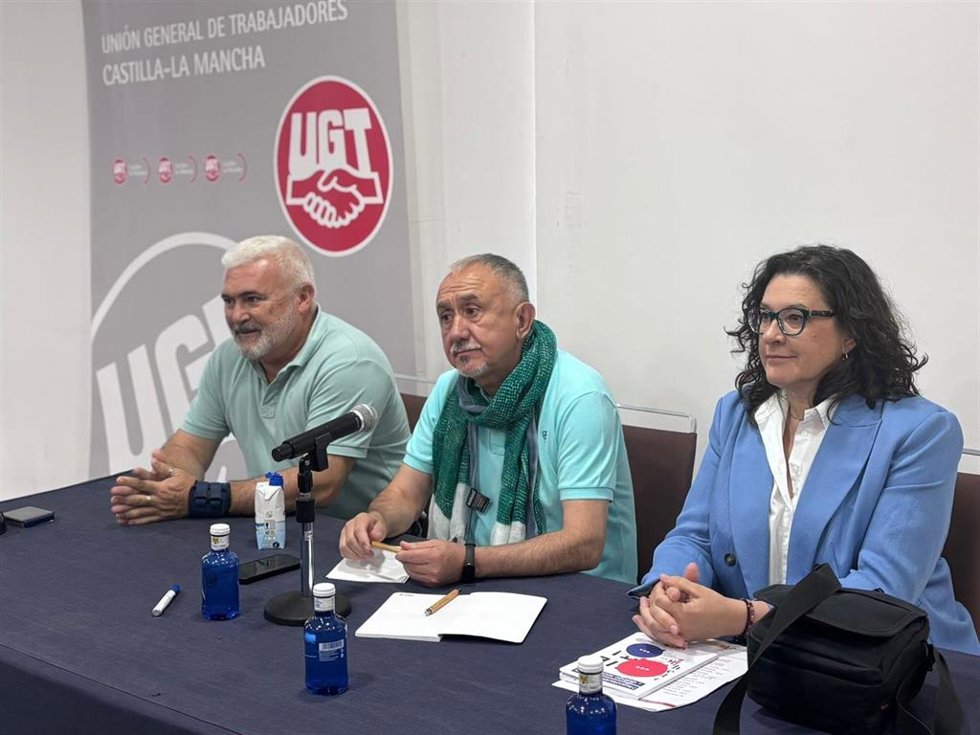 El secretario general de UGT, Pepe Álvarez, en Cuenca.