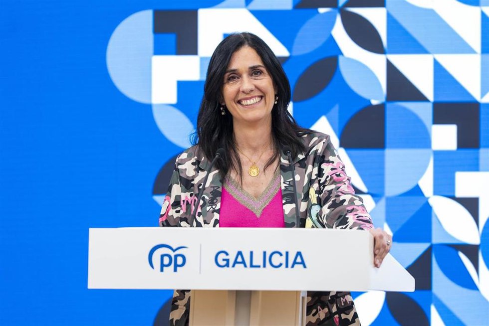 La secretaria general del PPdeG, Paula Prado, en rueda de prensa.