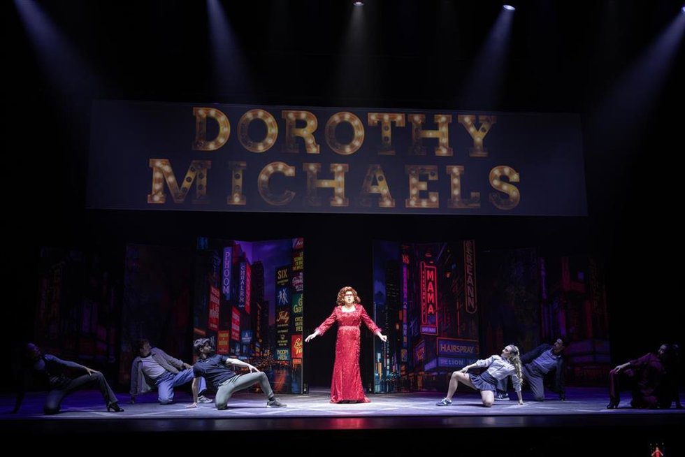 Pase gráfico de la comedia musical Tootsie, que ha tenido lugar hoy en el Teatro del Soho CaixaBank de Málaga.