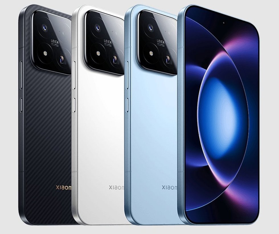 Xiaomi 17 Max  en los colores negro, blanco y azul