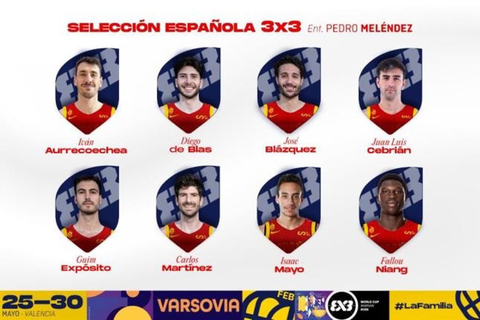 Prelista de España para el Mundial 3x3 de Mongolia