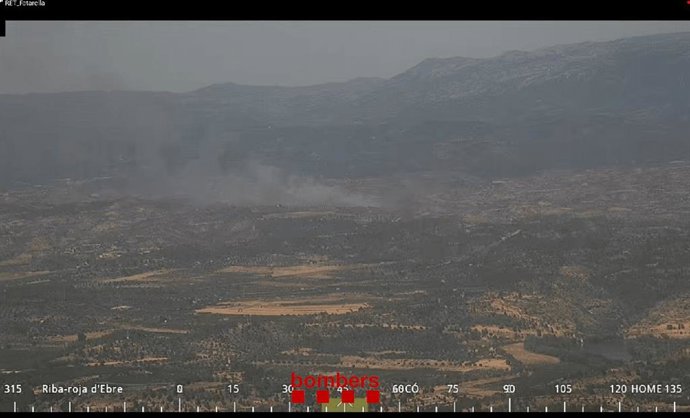 L'incendi declarat a Vinebre