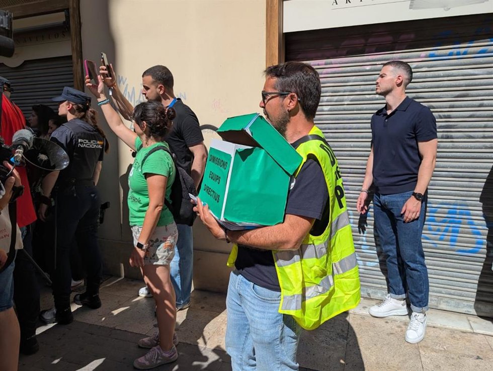 Imagen de la protesta de este jueves