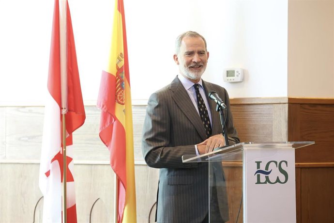 El Rey Felipe VI durante su visita al Lakefield College School, el internado en Canadá en el que estudió el curso 1984-85
