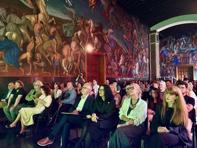 El Director General De Acción Cultural Y Normalización Llingüística, Antón García; La Consejera De Cultura, Vanessa Gutiérrez, Y La Viceconsejera De Turismo, Lara Martínez,  Aniversario De Asturias Paraíso Natural Film Commission.