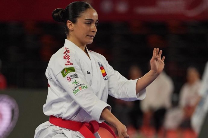 Paola García, durante una competición.