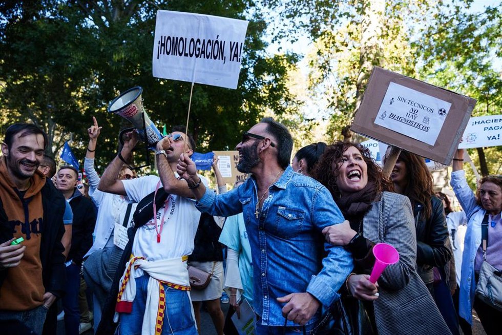 Archivo - Manifestación de Técnicos Superiores Sanitarios en Madrid. Foto de archivo