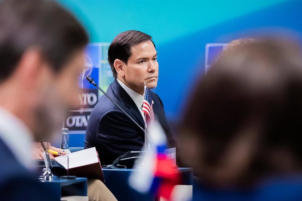 El secretario de Estado de Estados Unidos, Marco Rubio, en Helsingborg (Suecia)