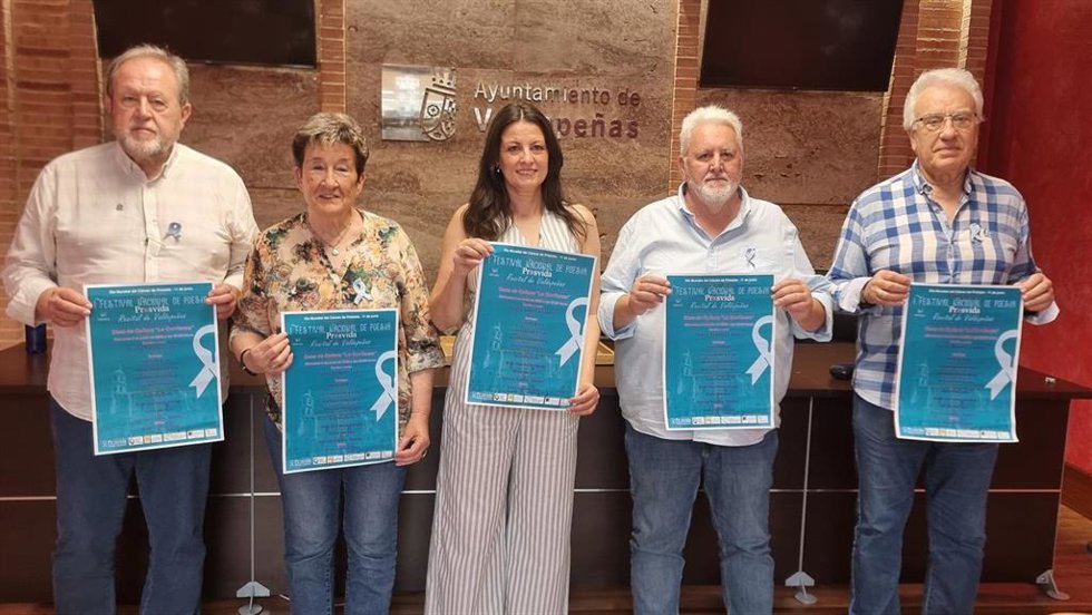 Presentación del festival de poesía en Valdepeñas.