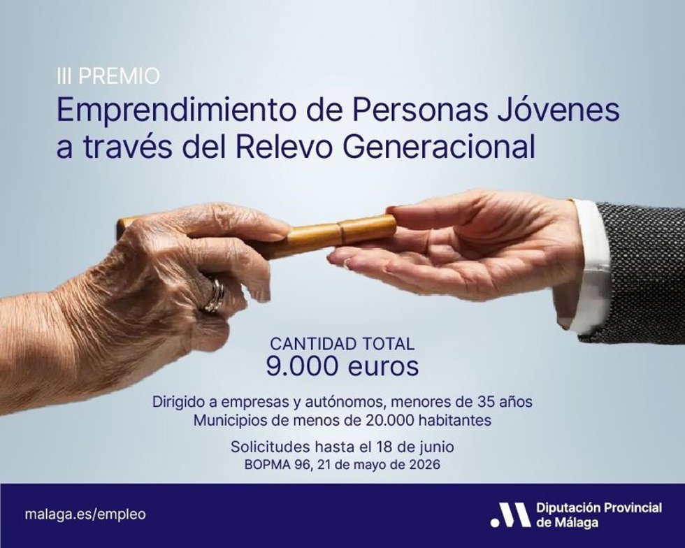 Cartel del III Premio al Emprendimiento de Personas Jóvenes a través del Relevo Generacional