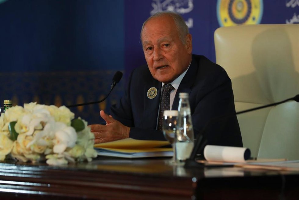 Archivo - El secretario general de la Liga Árabe, Ahmed Abul Gheit, durante un encuentro en la capital de Irak, Bagdad, en mayo de 2025 (archivo)