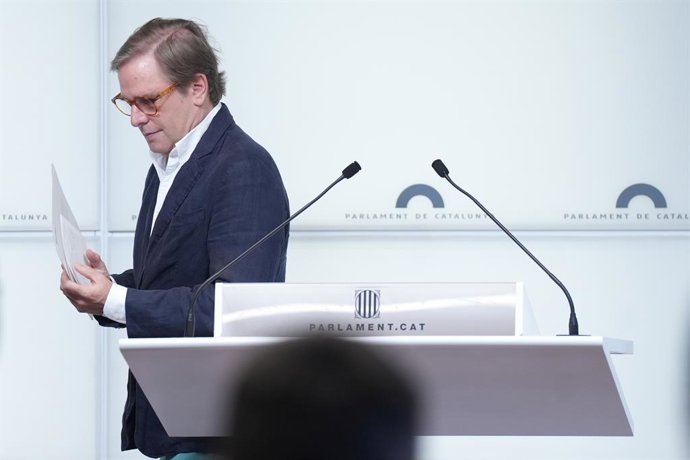 El portaveu de Vox al Parlament, Joan Garriga