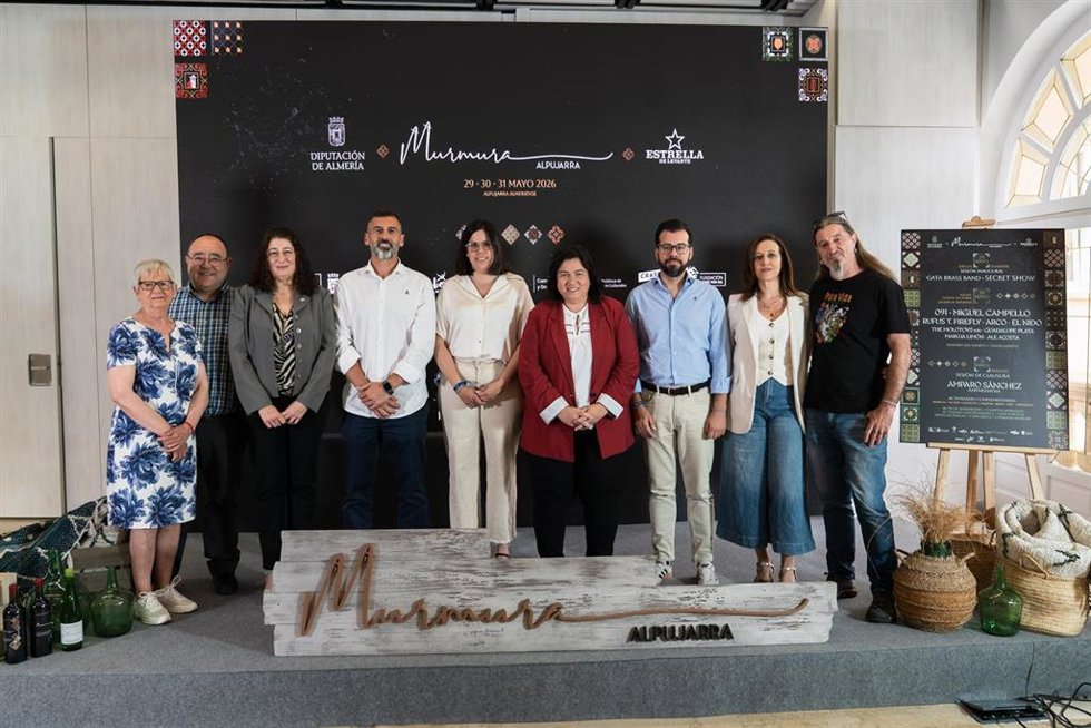 Presentación de la sexta edición del festival 'Murmura Alpujarra' en el Palacio Provincial de Almería.