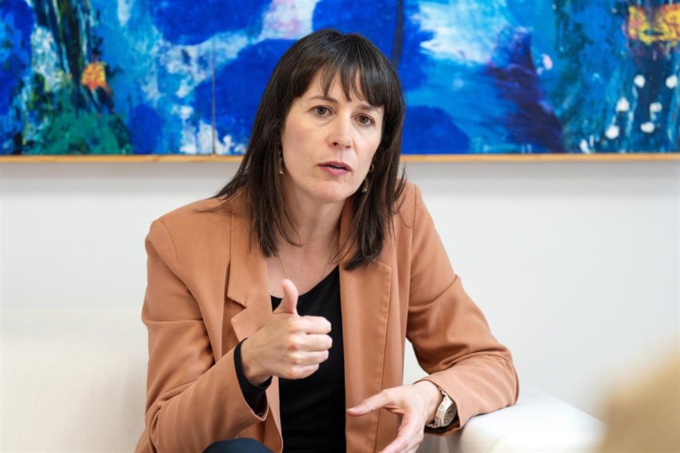La portavoz de BNG, Ana Pontón, durante una entrevista para Europa Press, a 12 de mayo de 2026, en Santiago de Compostela, A Coruña, Galicia (España).