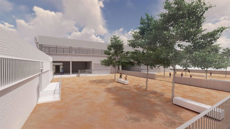 Recreación del proyecto de ampliación del CPR San Miguel de San Juan de los Terreros, en Pulpí (Almería).