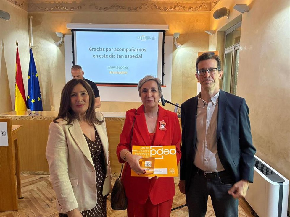 Entrega del premio por buenas prácticas de la Agencia Española de Protección de Datos.