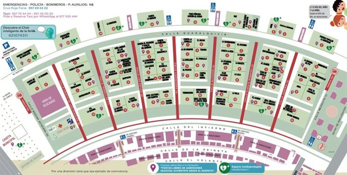 Plano de la Feria de Córdoba.