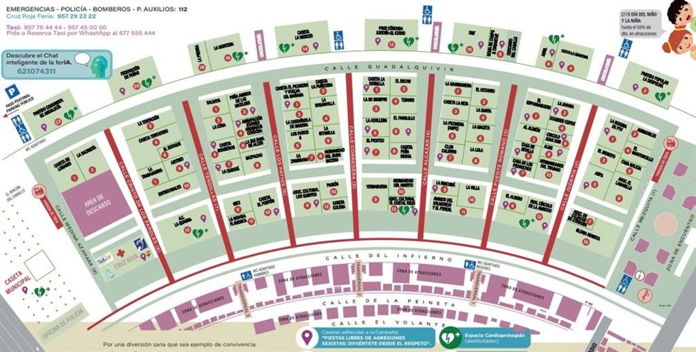 Plano de la Feria de Córdoba.