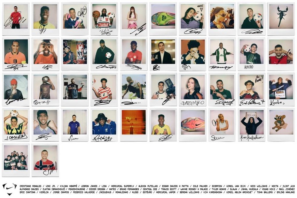 Nike une a Cristiano, Haaland, Young Miko o Kim Kardashian en su novedosa campaña polaroid para el Mundial
