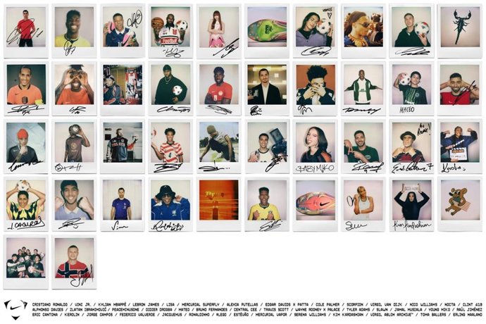 Nike une a Cristiano, Haaland, Young Miko o Kim Kardashian en su novedosa campaña polaroid para el Mundial