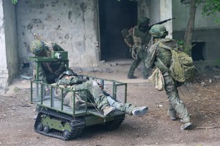 Militares rusos en la provincia de Lugansk