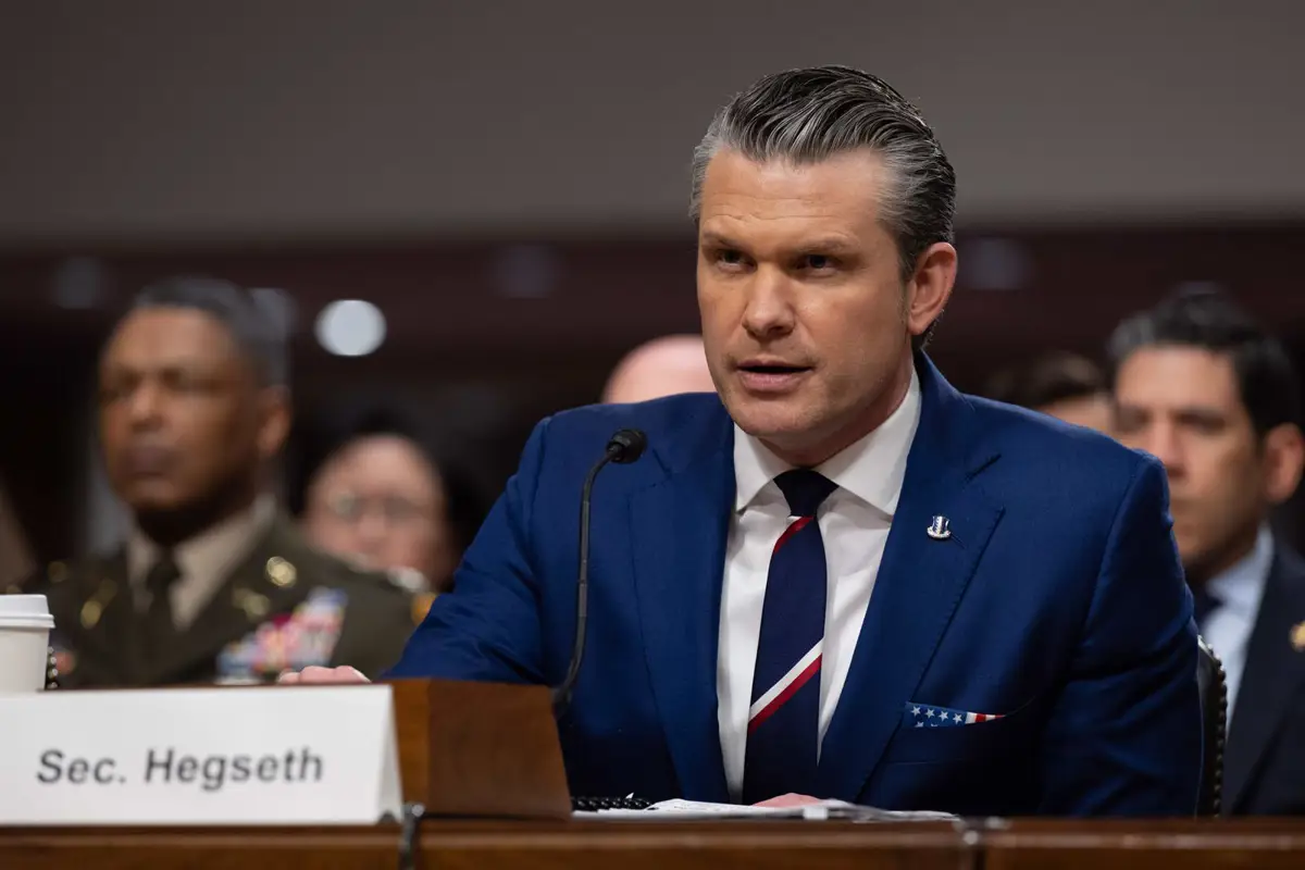 El secretario de Defensa estadounidense, Pete Hegseth