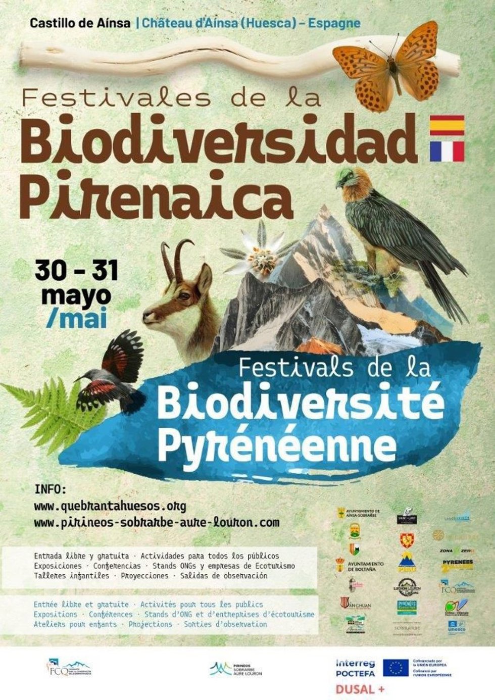 Cartel de los Festivales de la Biodiversidad Pirenaica.