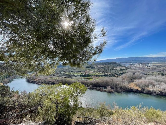 Imagen del meandro del río Ebro en Flix (Tarragona)