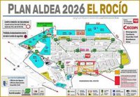 Mapa de El Rocío 2026: aparcamientos, servicios y plano de la aldea durante la Romería