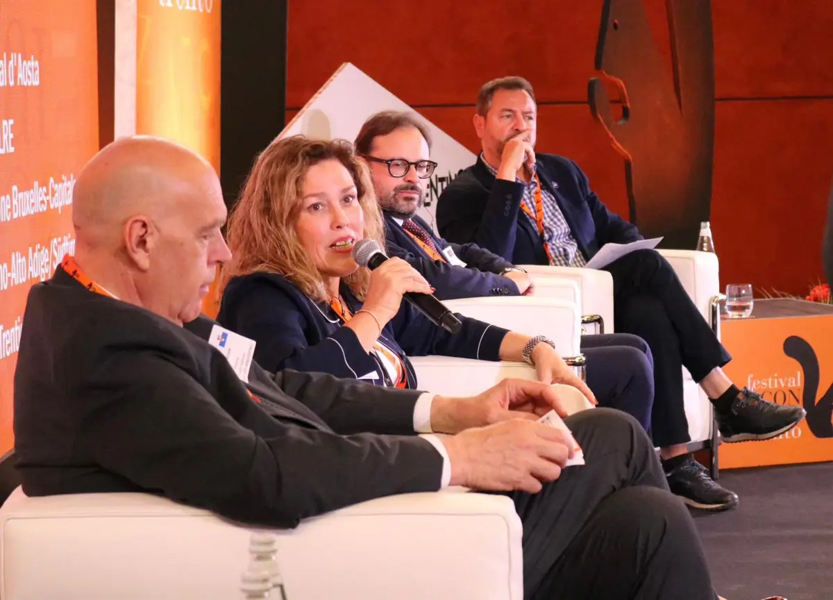 Astrid Pérez en el Festival de la Economía de Trento
