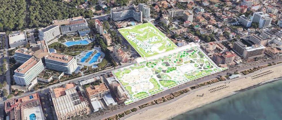 Luz verde el proyecto que convertirá un minigolf de la Playa de Palma en un espacio verde de 35.000 metros cuadrados