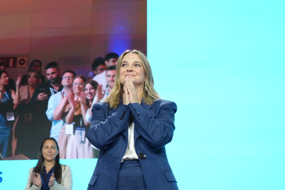 La presidenta del PP de Baleares, Marga Prohens, en el XVII Congreso autonómico del partido. 