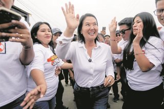 La candidata presidencial peruana Keiko Fujimori (archivo)