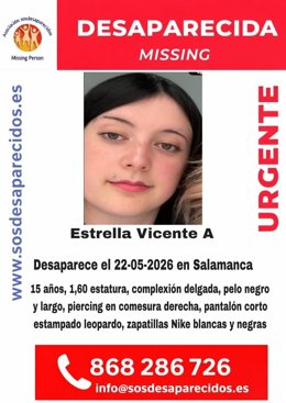 Buscan a una menor de 15 años desaparecida desde el viernes en Salamanca