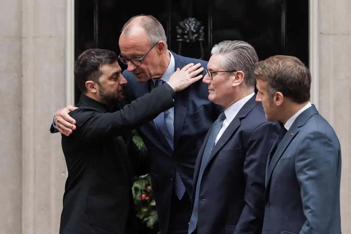 Volodimir Zelenski, Friedrich Merz, Keir Starmer y Emmanuel Macron, en imagen de archivo