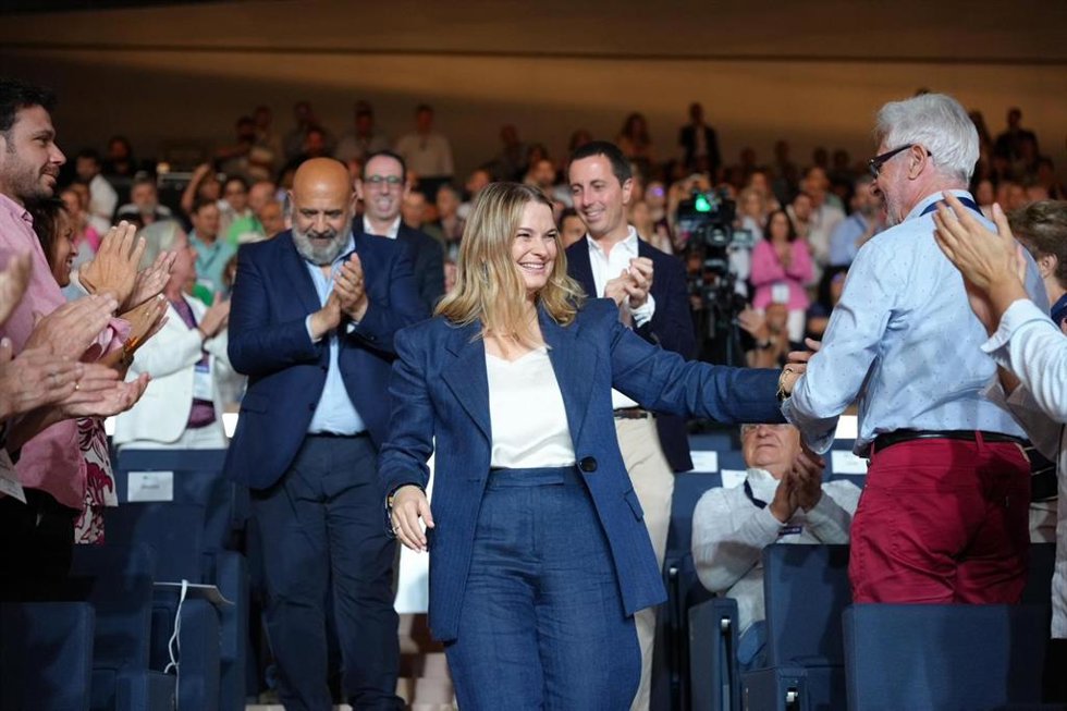 La presidenta del PP de Baleares, Marga Prohens, en el XVII Congreso autonómico del partido.