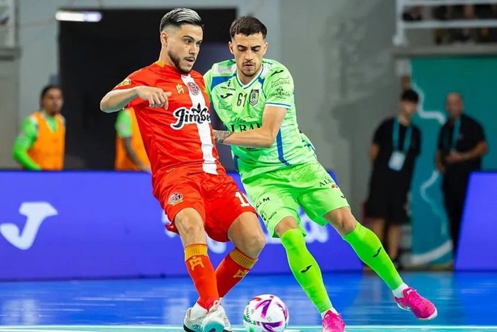 Lance durante un partido del Jimbee Cartagena Costa Cálida.