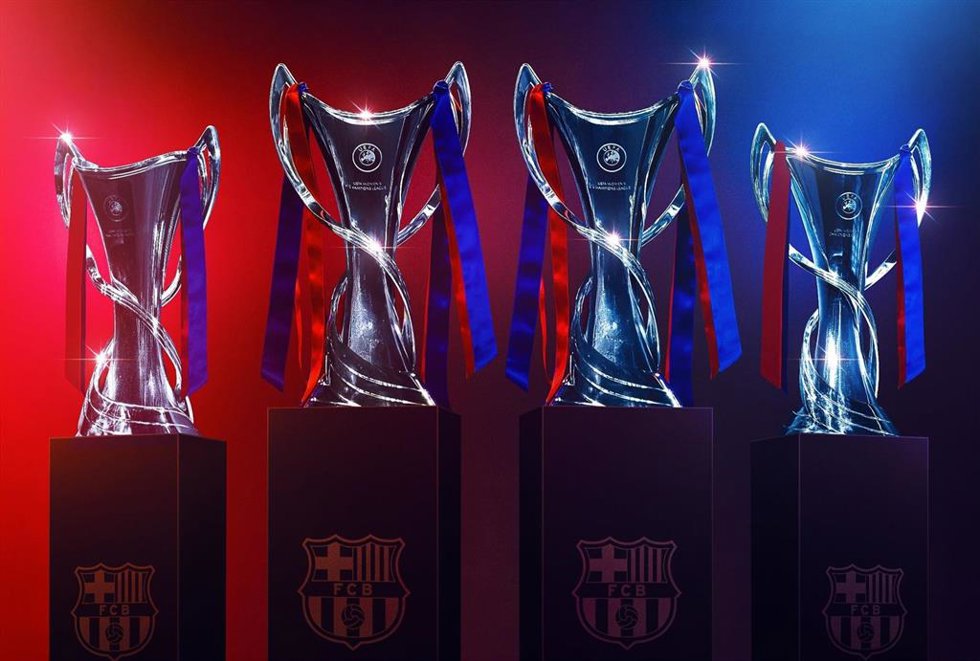 Las cuatro Champions del Barça Femení