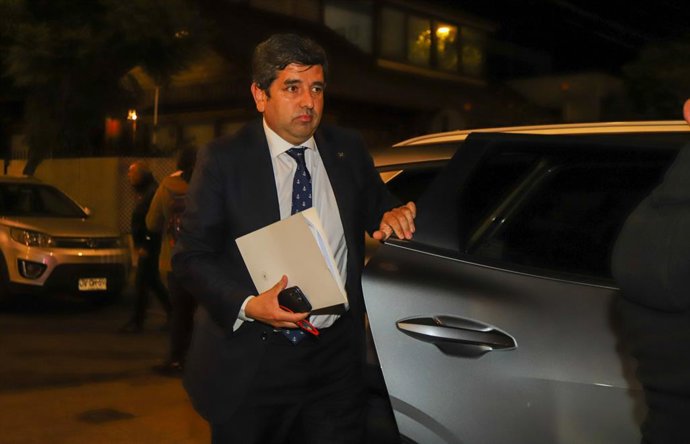 Valparaiso, 14 de Abril 2026  En el Palacio de Cerro Castillo, el presidente Jose Antonio Kast llevo a cabo el primer conclave oficialista con presidentes de partidos ligados al gobierno y los respectivos parlamentarios. En la foto El Diputado Daniel