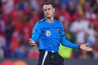 Futbol, Chile vs Canada. Fase de grupos, Copa America 2024. El arbitro Wilmar Roldan es fotografiado durante el partido de Copa America entre Chile contra Canada por el grupo A disputado en el estadio Exploria  en Orlando, Estados Unidos. 29/06/2024 Jose