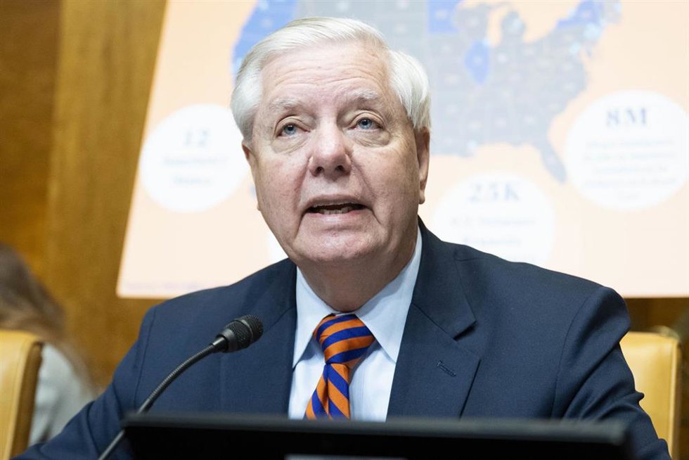 Archivo - El senador estadounidense Lindsey Graham