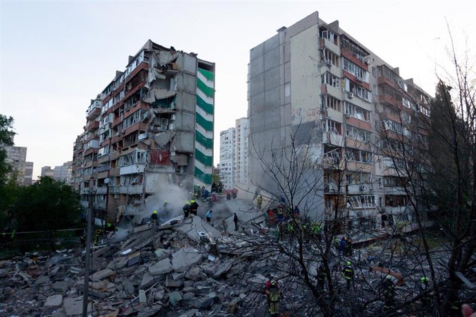 Ataque masivo con drones y misiles rusos sobre Kiev, Ucrania